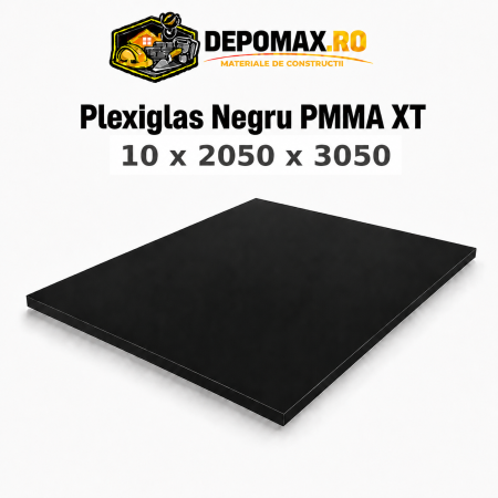 Plexiglas negru PMMA XT 10 x 2050 x 3050 mm